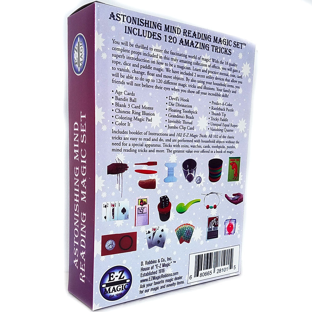 Astonishing Mind Reading Magic Set - 120 Tricks Magic Kit