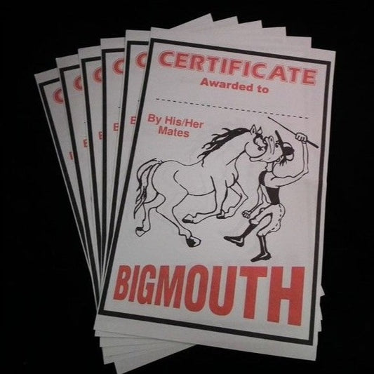 Big Mouth Certificates x5