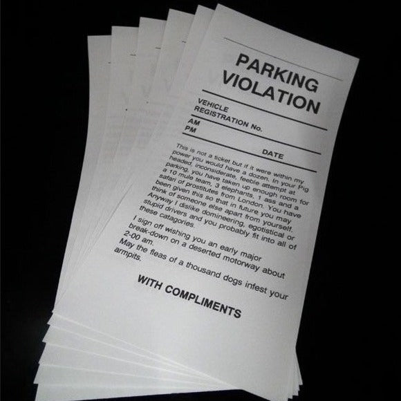 Parking Tickets (Nasty) x6